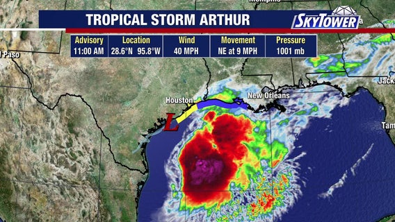 Tropical Storm Arthur forms in Gulf
