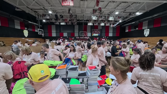 Bullard Family Foundation volunteers fill 30,000 backpacks for Tampa students in need