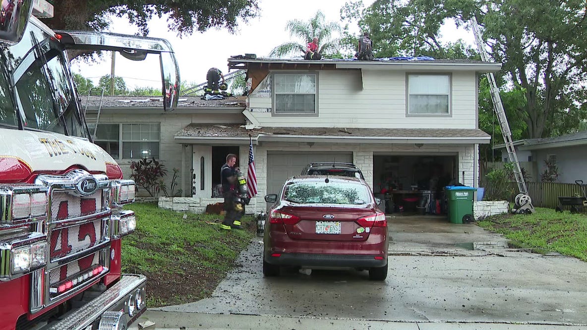 Clearwater lightning strike: Family displaced after bolt hits home