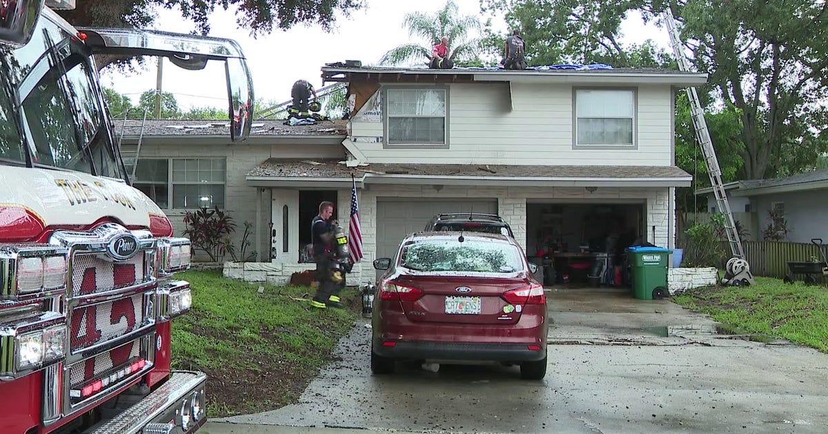 Clearwater lightning strike: Family displaced after bolt hits home