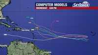 Invest 96L tracks west in Atlantic as forecast remains uncertain