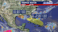 Watching 2 areas of development in Gulf, Caribbean