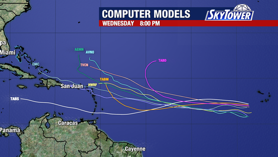 Invest 96L tracks west in Atlantic as forecast remains uncertain
