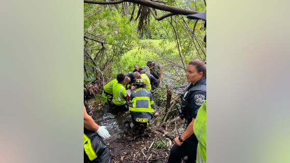 Walmart grounds crew helps save 2 women after car crashes into North Port creek: NPFR