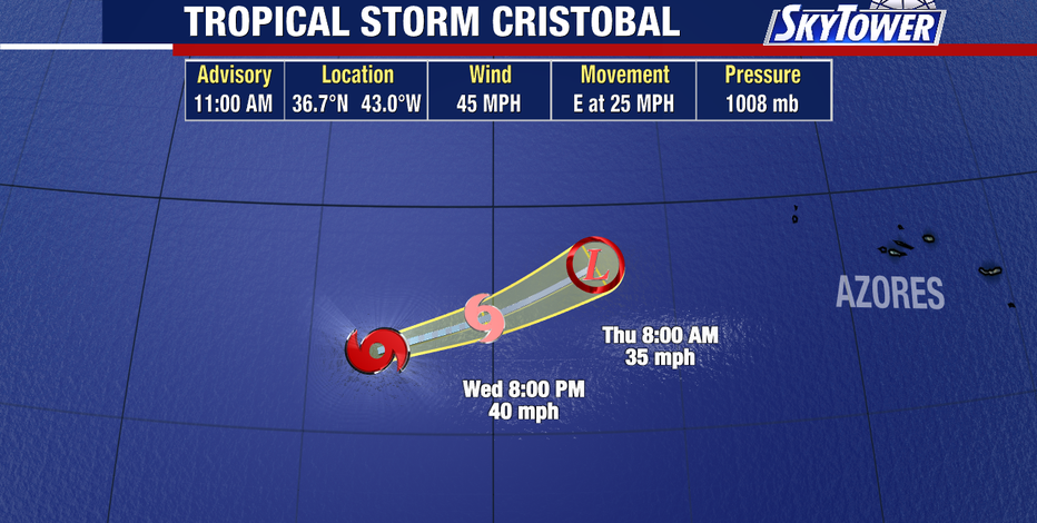 Tropical Storm Cristobal forms in Atlantic | FOX 13 Tampa Bay