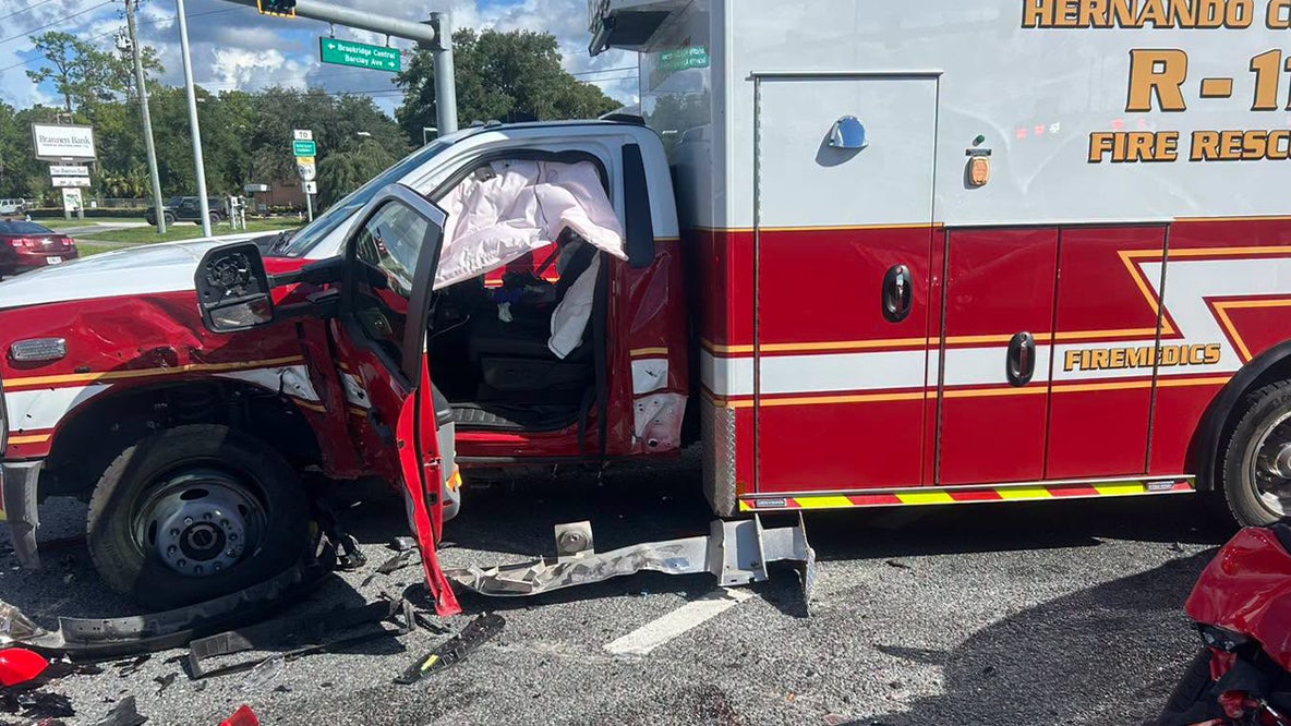4 injured, including 2 crew members, in Hernando County Fire Rescue crash
