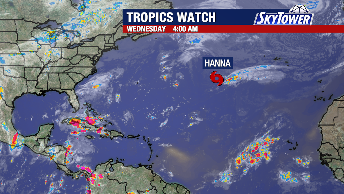 Tropical Storm Hanna weakens as Pacific storm brings heavy rain