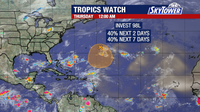 Atlantic disturbance Invest 98L rebounds with 40% chance of development