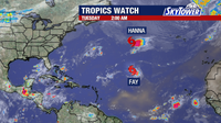 Tropical Storm Fay returns as twin Atlantic systems form