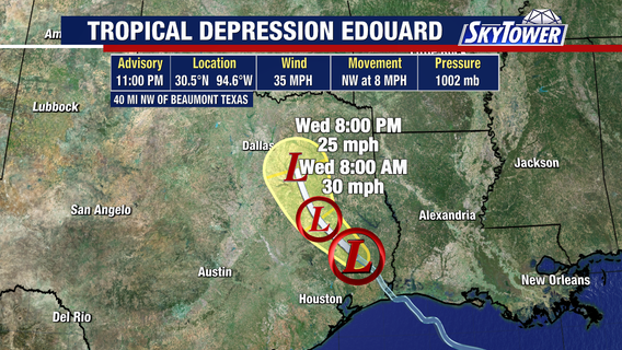 Tropical Storm Edouard makes landfall in Texas with hurricane watches in effect