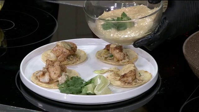 Grouper tacos with coleslaw and cilantro lime crema recipe