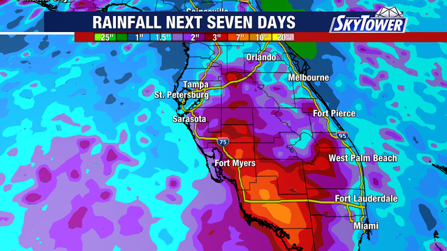 Heavy weekend rain expected to ease ongoing Florida drought