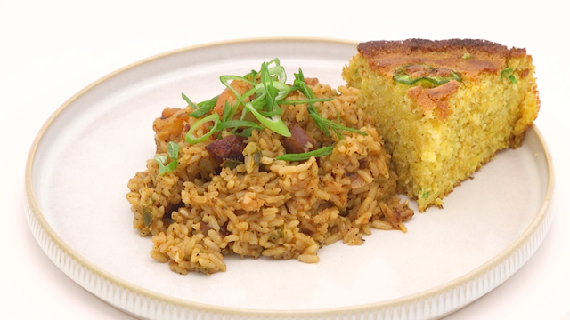 Jambalaya & Cheesy Cornbread