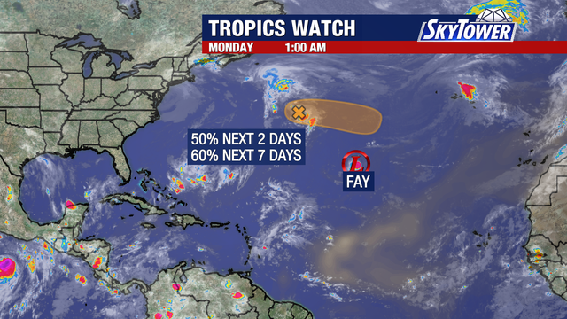 Tropical Depression Fay expected to dissipate as 2 hurricanes target land in Pacific
