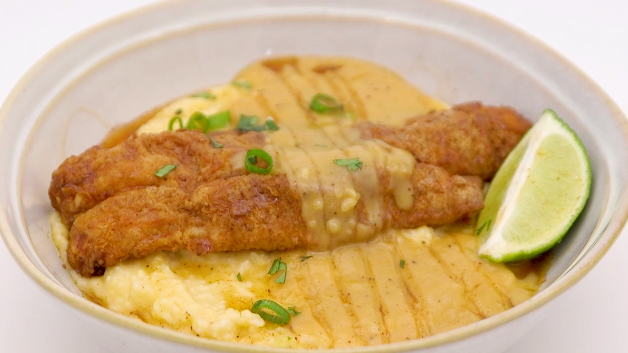 Southern Classic Upgraded: Crispy Fish And Grits