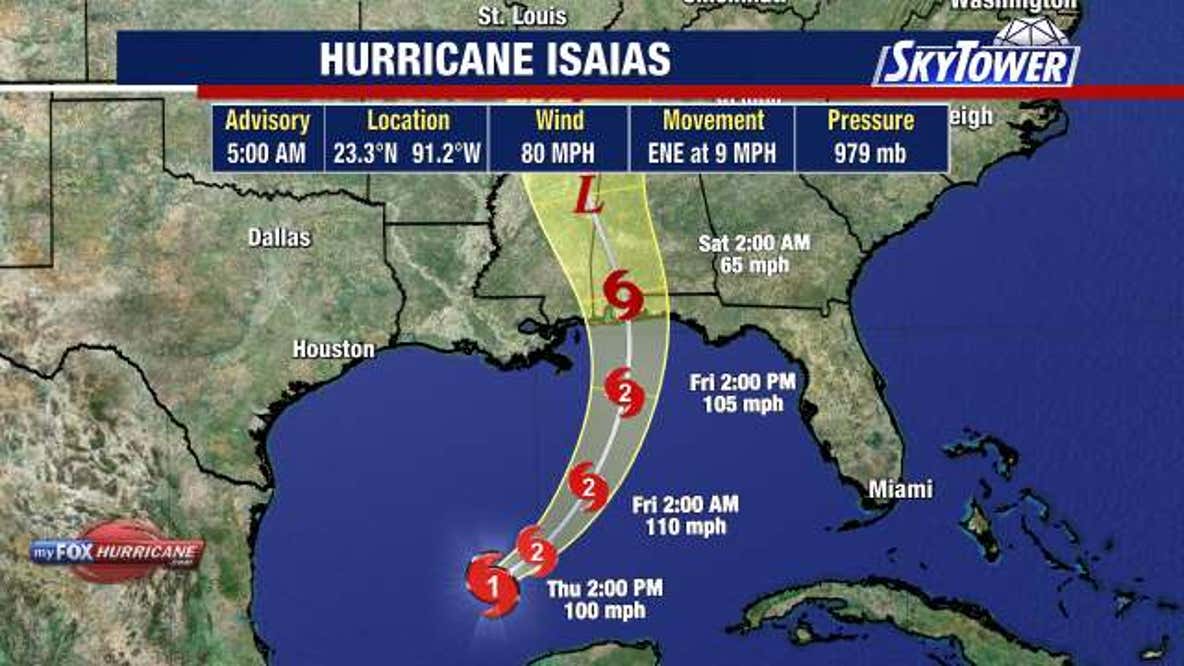 Hurricane Isaias forms in Gulf, expected to strengthen