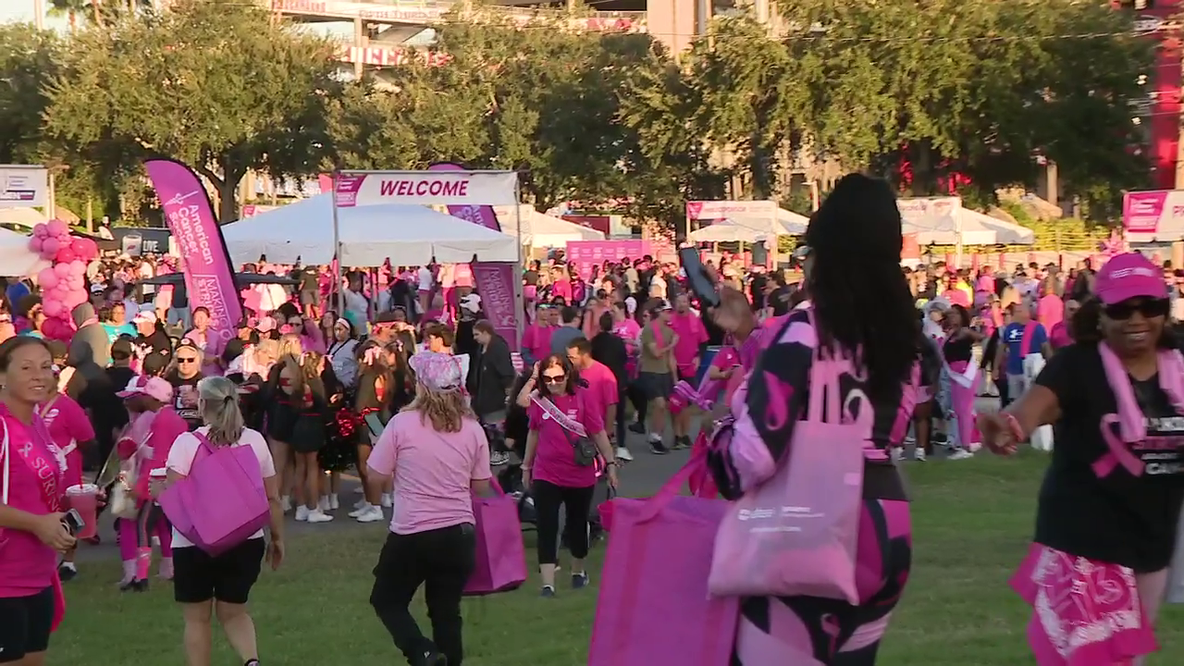 Sea of pink fills Raymond James Stadium for annual 'Making Strides Against Breast Cancer' walk