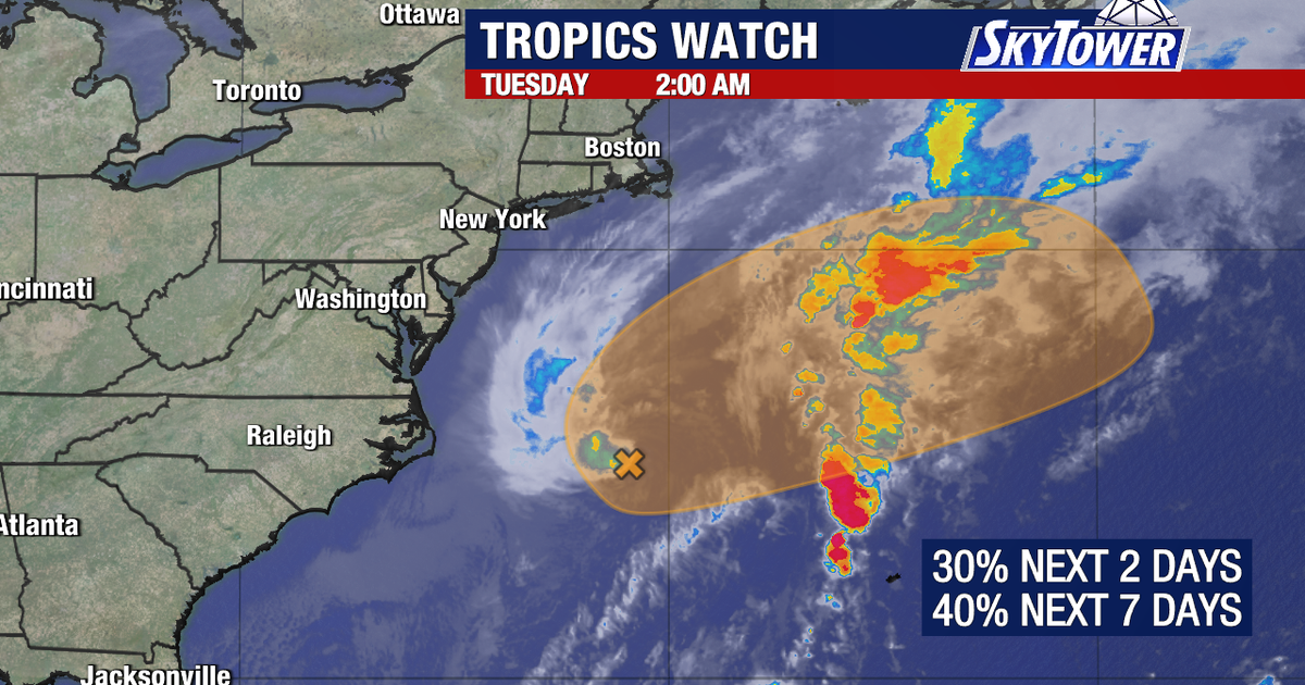 Tropical development chance grows for low pressure off Carolinas