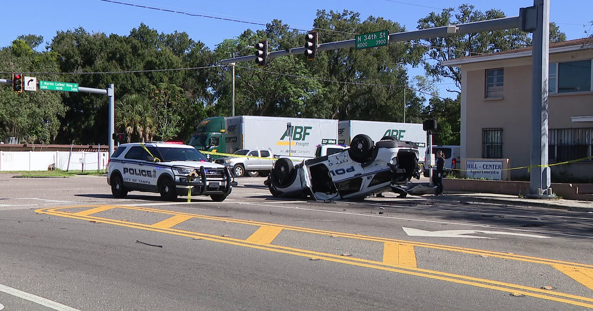 HART bus driver cited after Tampa police cruiser flips over in crash: TPD