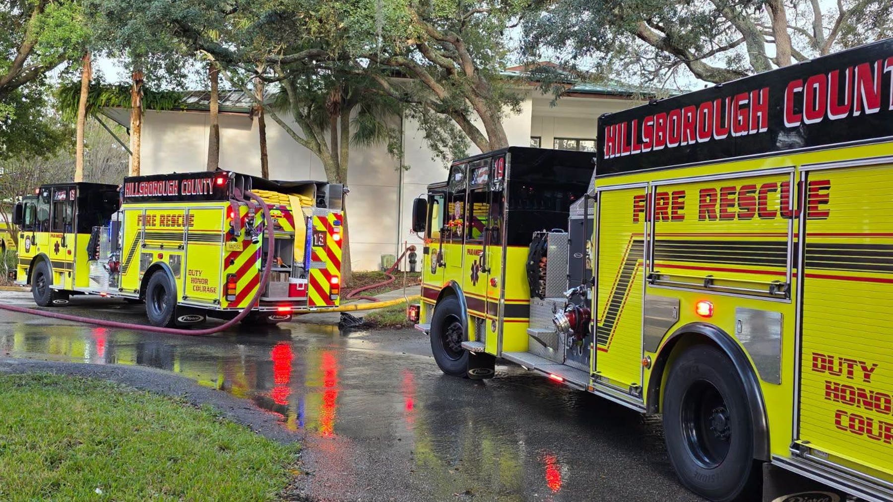 Hillsborough County Fire Rescue: Crews fight three-alarm fire on Community Campus Drive