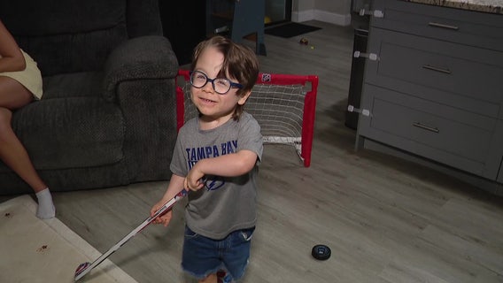 Tampa Bay Lightning: 3-year-old fan attends first game after 16 months in hospital