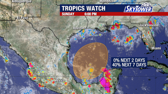 Tracking a disturbance in the southwestern Gulf
