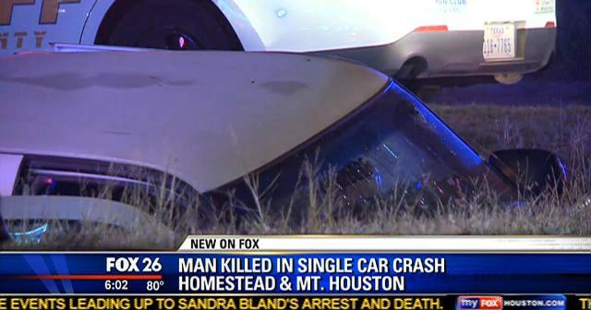 Man killed in single car crash | FOX 26 Houston