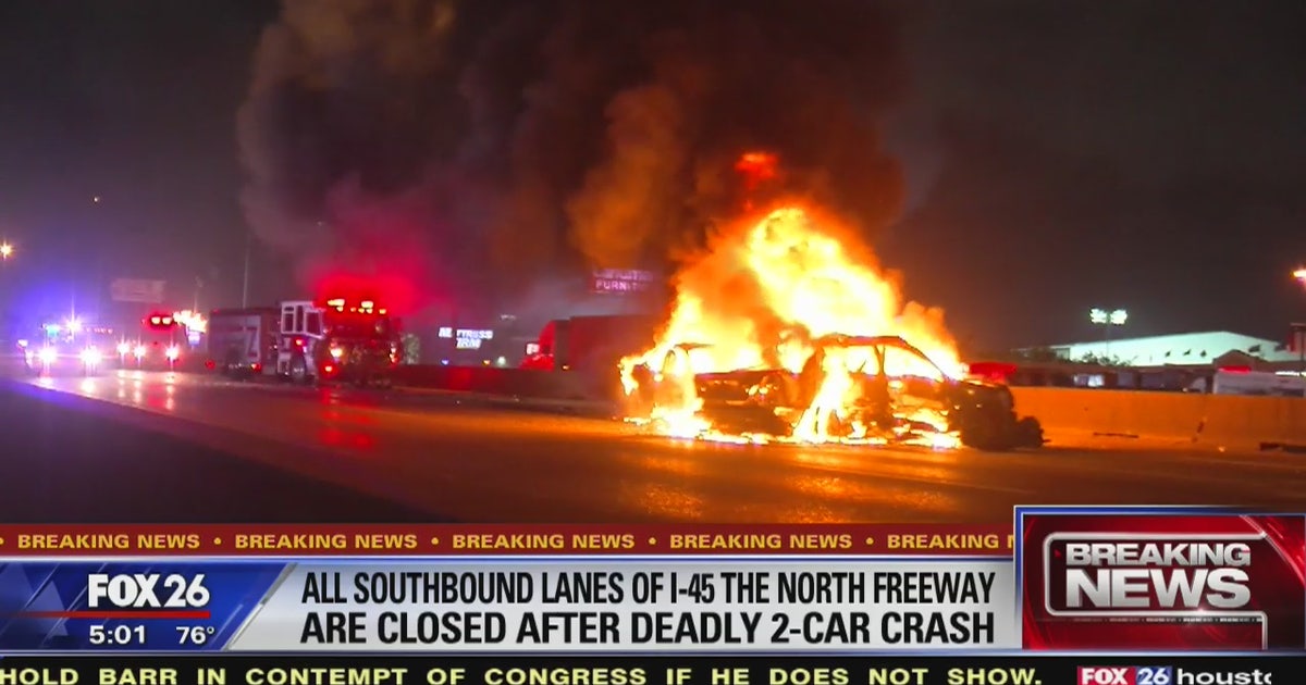 1 dead in fiery crash on North Freeway | FOX 26 Houston
