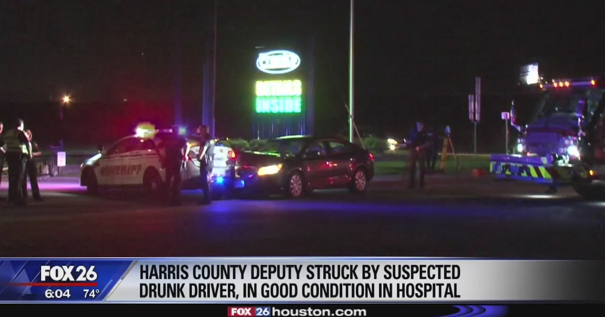 Harris County deputy struck by suspected drunk driver during traffic ...