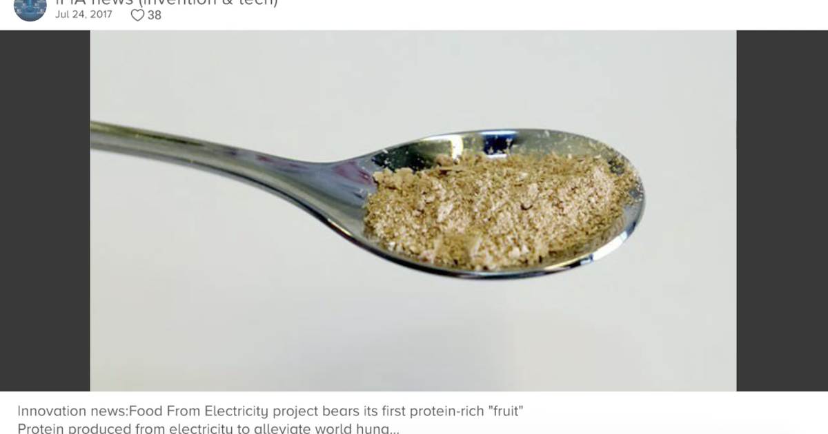 Scientists create synthetic food from microbes and electricity | FOX 26 ...