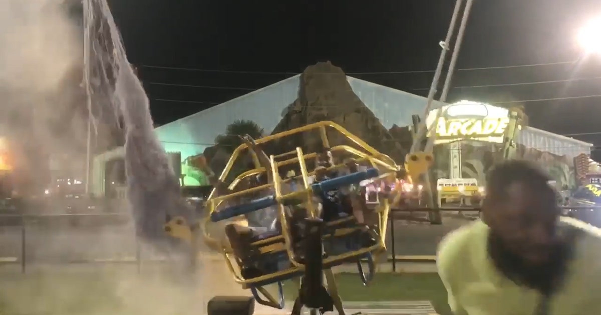 Slingshot Ride Snaps Video: Cable snaps seconds before slingshot ride launches | FOX 26 Houston