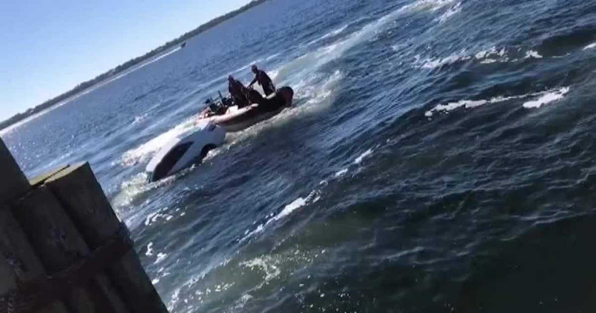 U.S. Coast Guard rescues elderly man from sinking car | FOX 26 Houston
