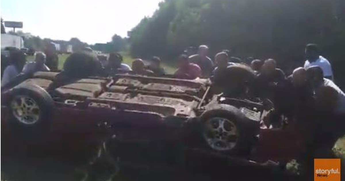 Good Samaritans help turn over car to rescue driver | FOX 26 Houston