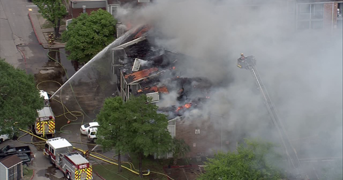 Firefighters battle three-alarm fire at NW Harris Co. apartment complex ...