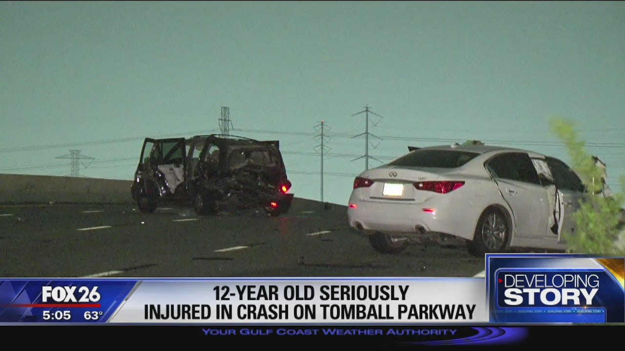 12-year-old boy seriously injured in crash on Tomball Parkway | FOX 26