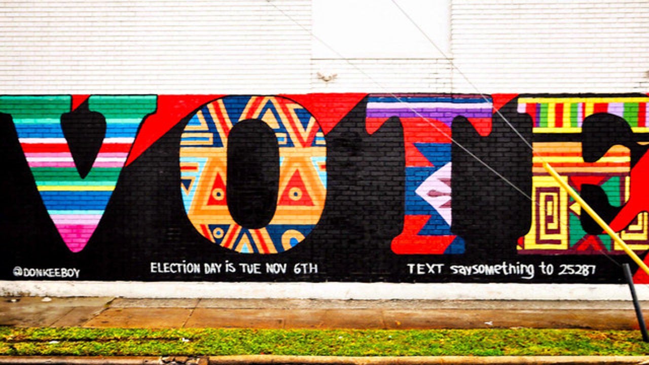 'VOTE' mural unveiled in Midtown ahead of midterm election