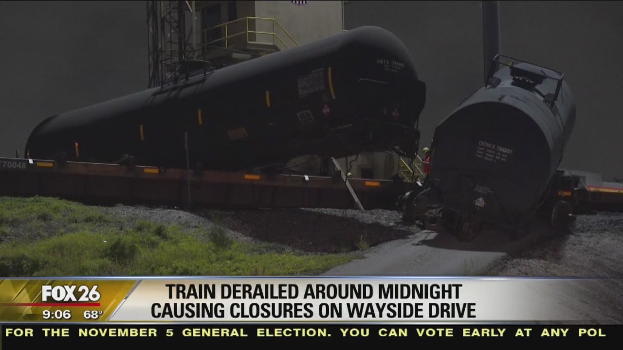 Train Derailment In Northeast Houston