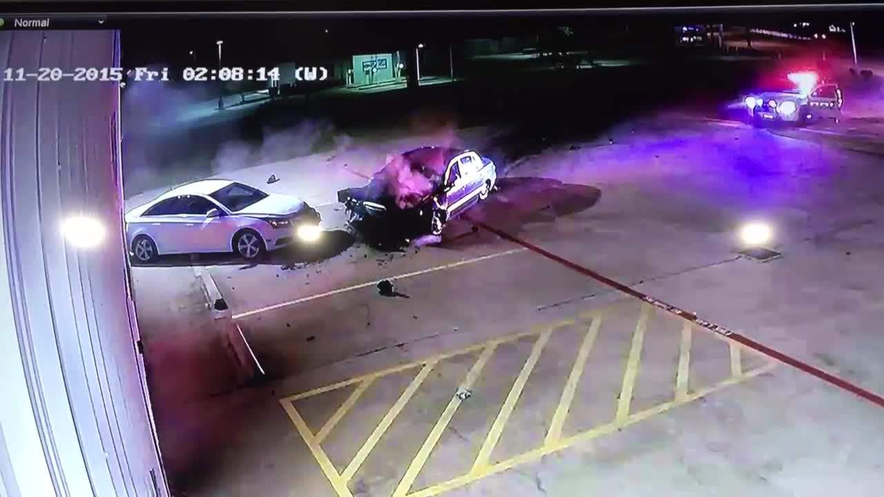 Baytown car chase crash captured on video