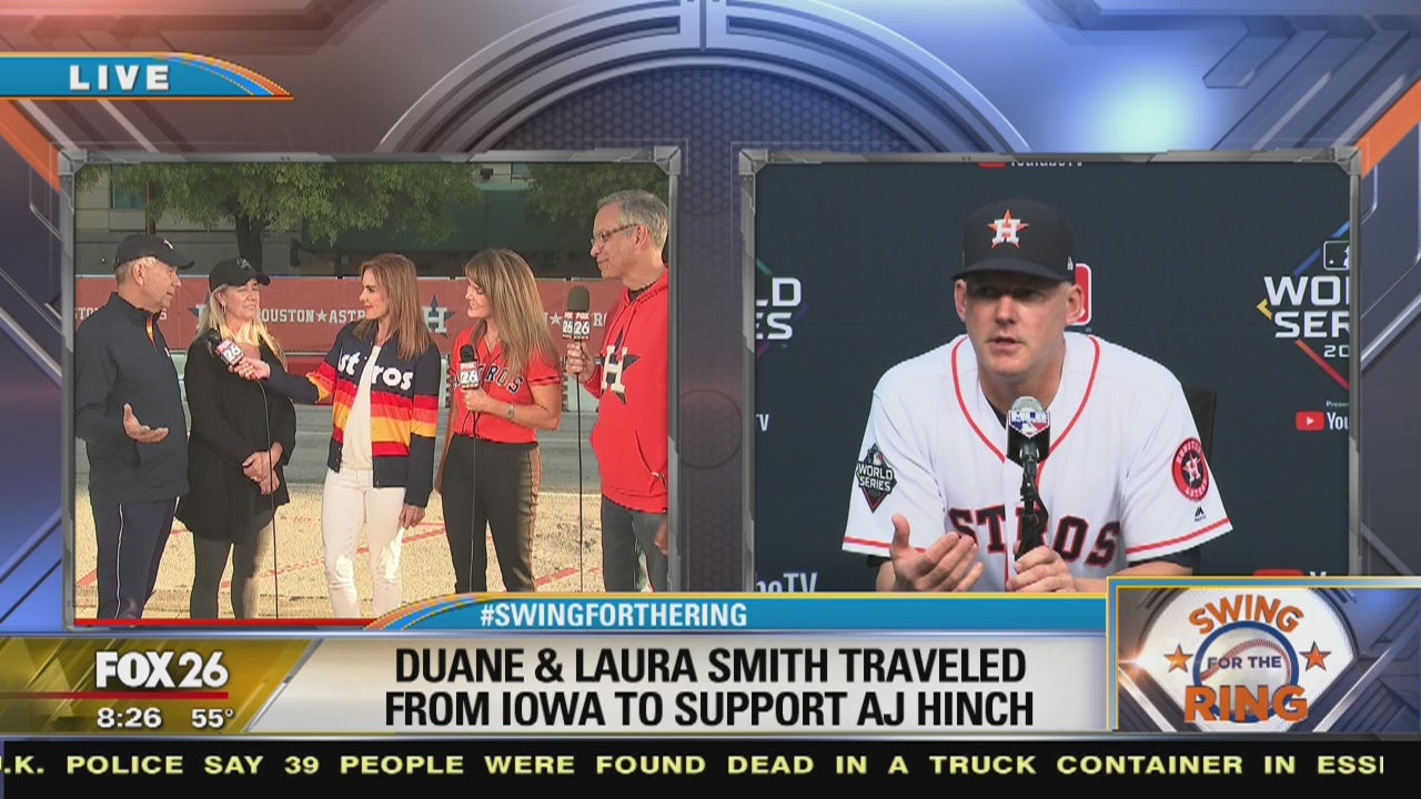 A J Hinch Fans Travel From Iowa To Support The Astros