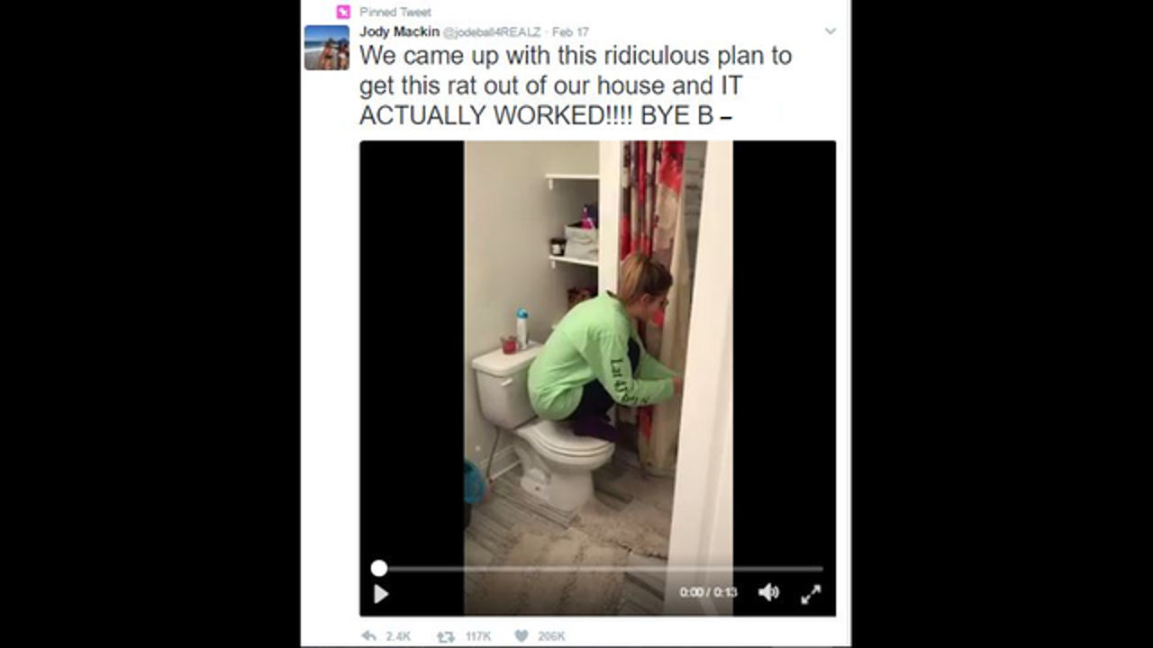 College students devise genius way to get rat out of the house