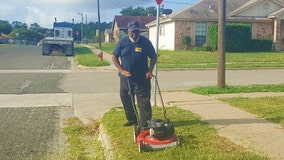 Texas school bus driver mows grass outside vacant home so kids don't have to stand in weeds