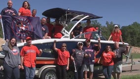 World Series fans hit Lake Conroe with Astros boat