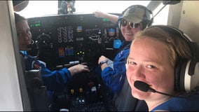 All-female flight crew flies NOAA hurricane recon mission for the first time
