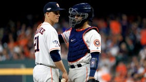 Astros' added ace Zack Greinke drops 2nd playoff start in ALCS G1