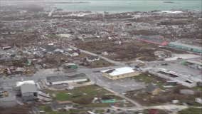 Abaco from the air, cleanup resumes in Bahamas as Humberto swirls away