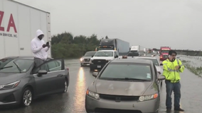 Drivers feeling relief after being stuck for hours amid street flooding