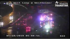 Tanker truck accident on SB 610 West Loop blocks Southwest Freeway exit