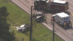 Four-vehicle crash in northeast Houston