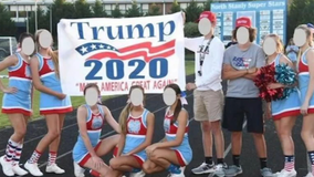 NC cheerleaders on probation after posing with Trump signs