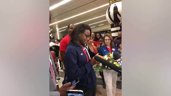 Simone Manuel returns to Houston after Olympic gold medal win